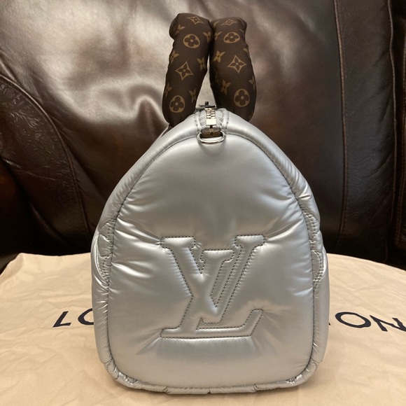 *Sold Privately* LOUIS VUITTON Speedy 25 Metallic Silver Pillow Crossbody Bag - Picture 4 of 6
